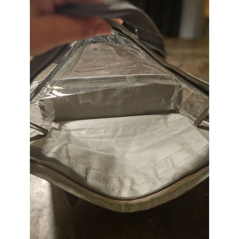 Clear Storage Hand Bag - Gray
